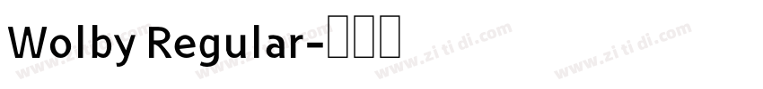 Wolby Regular字体转换